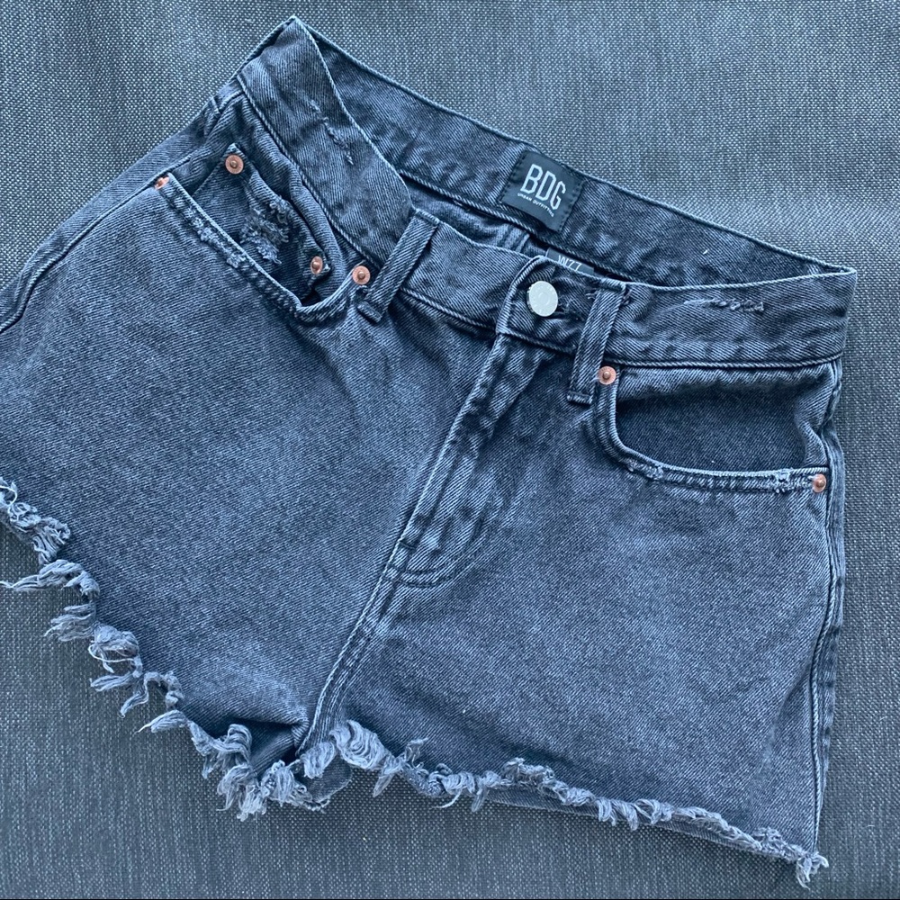 BDG gray denim shorts